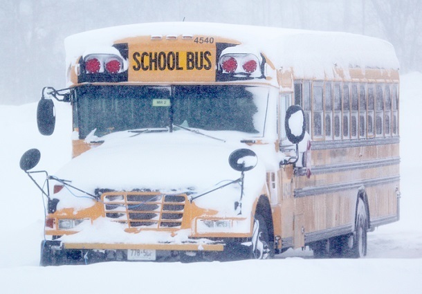Bus in the snow