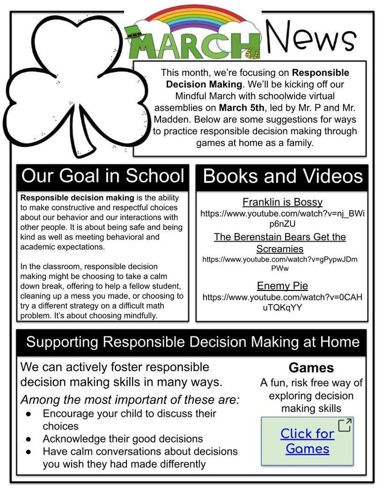 March SEL Newsletter 