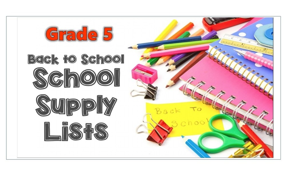 Supply List Grade 5 Knox Trail Middle School