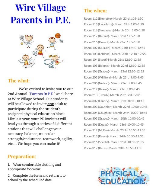 2nd annual Parents In P.E.