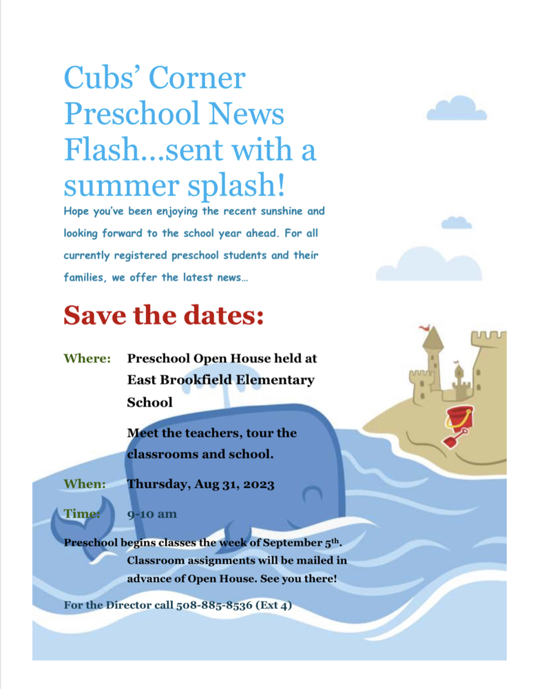 Preschool News Flash 2023!