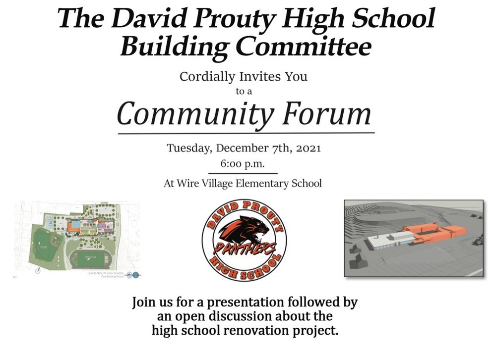 David Prouty High School Forum Planned