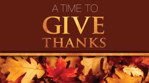 A time to give thanks 2022