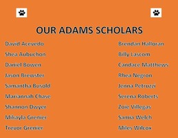 Adams Scholarship Recipients