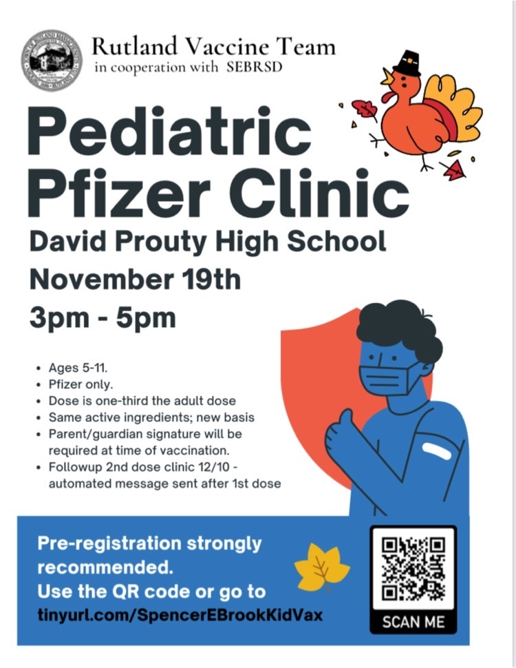 pediatric Pfizer clinic planned!