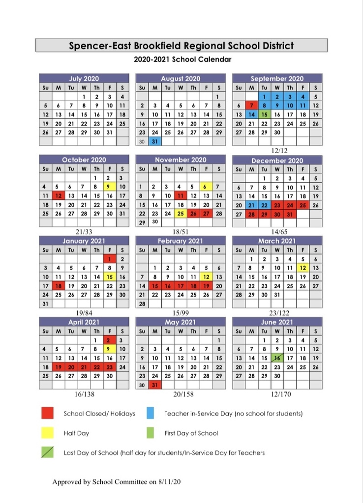 revised 2020-2021 calendar